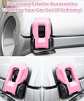 Hood Latch Lock Bracket Covers Pink 2 Pack For 2018 2019 2020 2021 2022 2023 2024 Wrangler JL JLU Unlimited Sport Sahara Rubicon Gladiator JT 2 Door 4 Door Exterior Accessories Decoration on Jeep