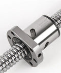 Close-up of Customizable 20mm Diameter SFU2005 Ballscrew With Ball Nut For 3D Printers RM2005 End Machined High Precision Linear Drive