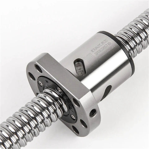 Close-up of Customizable 20mm Diameter SFU2005 Ballscrew With Ball Nut For 3D Printers RM2005 End Machined High Precision Linear Drive