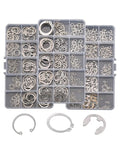 Top Shelf Heavy Duty Stainless Steel Circlip Pliers And Snap Ring Tool Kit with 225 retaining circlips in organizer box.
