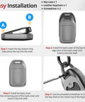 Easy installation guide for Slick Matte TPU Key Fob Cover For Chevy Gmc With Leather Strap Keychain with step-by-step instructions.