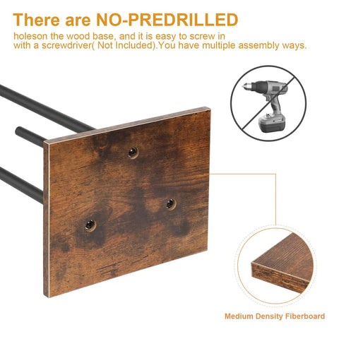 Dope Free Standing Toilet Paper Holder With Storage Shelf In Black And Brown Finish showing unassembled wood base and fiberboard
