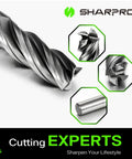 5/16 Inch Shank Carbide Square End Mill With 4 Flutes, CNC End Mills For Metalworking, Heat Resistant Cutter, Pack Of 5