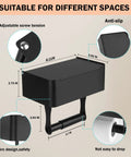 Dimensions of Stainless Steel Toilet Paper Holder With Shelf And Hidden Wipes Dispenser SUS304 Wall Mount Or Adhesive Mount