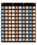 Boho Hundred Pocket Chart With 100 Pockets And 150 Double Sided Number Cards Numbers 1 To 100 Classroom Organizer