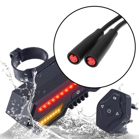 Two Pack 2 Pin Bike Extension Cable M6 Male To Female Splitter 40cm Waterproof Wire for Electric Bike Sensor with connectors