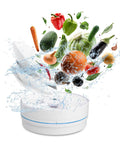 Slick Portable Countertop Mini Dishwasher Cordless Compact Sink Cleaner For Rv Apartments And Home Lightweight Fruit Veggies Washing Easy Setup No Sweat with fresh vegetables splashing water.