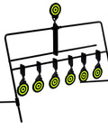 Six Target Air Gun Resetting Target For 22 And 177 Caliber Pellets And BBs Tough As Nails Steel Build Compact Weather Ready Practice Set