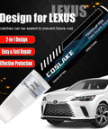 Lexus Eminent White Pearl 085 Touch Up Paint Kit For Scratches, Color Matched 2 In 1 Scratch Remover Pen with Lexus car