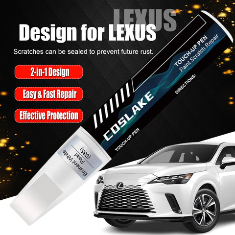 Lexus Eminent White Pearl 085 Touch Up Paint Kit For Scratches, Color Matched 2 In 1 Scratch Remover Pen with Lexus car