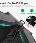 Close-up of Pro Grade Heavy Duty Self Adhesive Zipper Door for debris barriers, highlighting easy grip and durability.