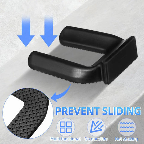 2 Pack No Slip Wheel Stoppers For Caster Wheels, Heavy Duty Rubber Cups, Bed And Fridges Stop Pads, Protect Hardwood Floors, Great For Office Chairs, Cribs, And More, Black