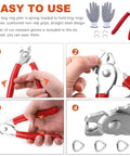Three Eighth Inch Hog Ring Kit With One Thousand Galvanized Hog Rings, Pro Hog Ring Plier, And Cut Resistant Gloves in use