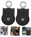 Beefy Heavy Duty Lifting Pulley Wheel Roller for Fitness Gear Silent Rotating Cable Pulley With Easy Install and High Weight Capacity for DIY Home Gym Systems, black metal