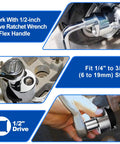 Heavy Duty Stud Remover And Bolt Extractor for 1/4 to 3/4 inch studs with knurled roller and cam lock installed on engine