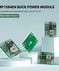 MP-1584EN Buck Converter Mini 6 Pack 3A DC-DC Step-Down Module on display with multiple angles and adjustable version