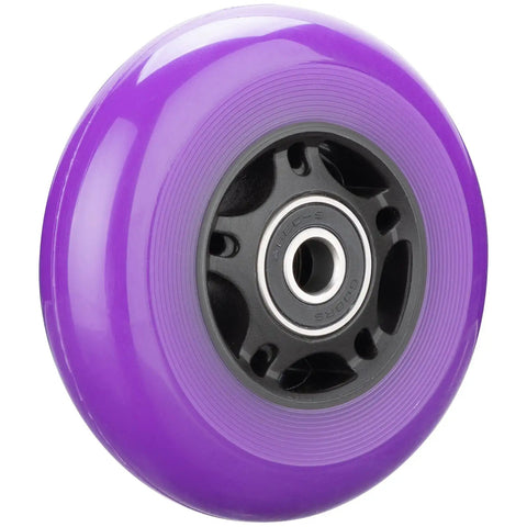 Pro Grade Inline Skate Wheel With ABEC-9 Bearings, 85A, Purple, Side View