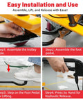 Instructions for installing and using Heavy Duty Hydraulic Lift Cart With 330Lb Capacity, 49.6 Inch Max Lift Height, Single Scissor Lift Table