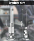 Grease Needle Gun Nozzle Kit With Six Nozzles And One Dispenser Hardened Steel Grease Injector Tool sizes displayed