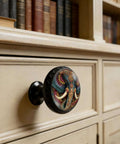 Dope Elephant Ganesha Inspired Cabinet Knobs 4 Pack Acrylic Round Drawer Pulls on Wooden Dresser