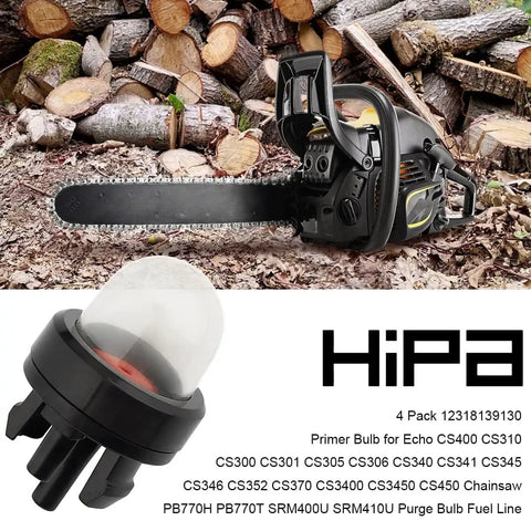Primer Bulb Replacement Kit For Echo Chainsaw And Trimmer Models CS400 CS310 CS300 includes fuel line and seals shown with chainsaw