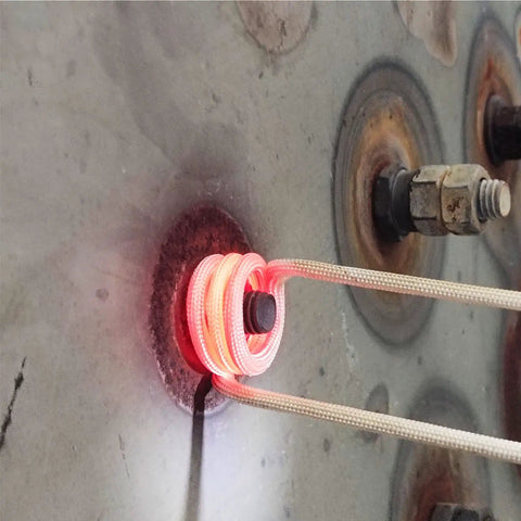 Induction Heater Kit 1200W 110V Bolt Removal Tool With Four Coils For Rusted Screws in use heating metal surface flame-free
