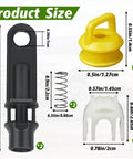Image of parts from 10 Piece Transmission Shifter Linkage Cable Kit With 2 Shift Levers, 4 Bushings, showing dimensions.