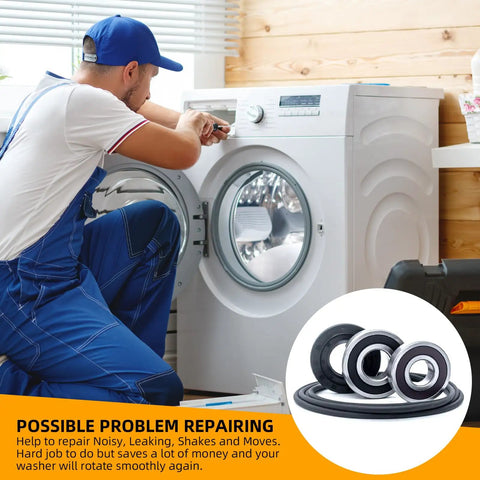 Drop In Front Load Washer Bearing Kit Fits LG Kenmore Sears Tub Bearings Seal Kit With Two Bearings Drum Gasket And Seal Ring Easy Install Replaces 4036ER2004A 4280FR4048L 4280FR4048E MAP61913707 4036ER4001B, repair kit in washer