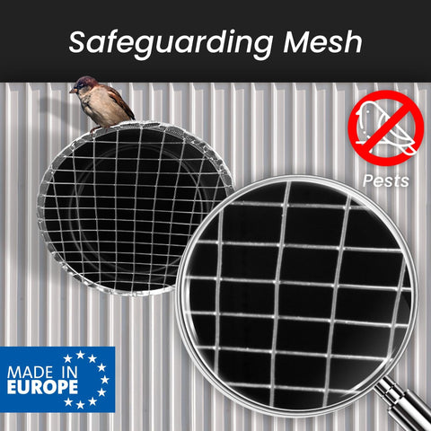 4 Inch Heavy Duty Workhorse Galvanized Steel Duct End Cap With Mesh Round Outdoor Air Exhaust Vent Cover Bird Guard Vent