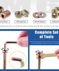 M6 Hex Socket Cap Screw Hardware Kit for Baby Cribs and Furniture with tools, inserts, nuts and washers, close-up details