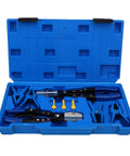 Get Your Garage Boss Ready With This Kickass Metal Rubber Fuel Line Clamp Pliers Set Featuring Eight And Ten Inch Automotive Hose Stopper Tools For Leaking Pipe Fixes That Stop Water In Their Tracks Without Missing A Beat, open case with tools