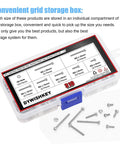 310 Piece Stainless Steel 304 Hex Socket Head Cap Bolts Screws Nuts Kit With Allen Wrench in storage box with label