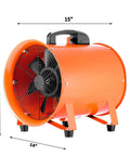 12 Inch Utility Blower Fan With 5 Meter Duct Hose Beast High Velocity 3300 RPM Air Circulator For Industrial Use Low Noise Portable Ventilator Durable Metal Frame Handy Handle Stable Feet