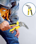 Crimping Tool Hand Seamer Bending Pliers For Ductwork And Sheet Metal Ergonomic Grip With Slip Resistant Handle in use