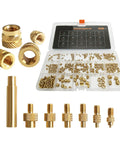 Brass Heat Insert Nut Set For Soldering And 3D Printing, Pro Grade Brass Threaded Nut Insertion Tool For 2 To 8 Mm Tips