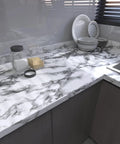 Black And White Marble Peel And Stick Wallpaper For Kitchen Counters And Backsplashes No Glue Needed Self Adhesive Waterproof Vinyl