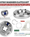 Upgraded Washer Clutch Assembly Kit And Motor Coupling Kit With 4x80040 Washer Clutch Kit And Agitator Dogs For Whirlpool And Kenmore Washers Ez Fit Replacement Parts Reliable Performance Backed By 2 Year Warranty, metal clutch parts