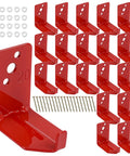 20 Pack Universal Fire Extinguisher Mounting Bracket Kit With Expansion Screws And Wall Hanger A Must Have For Cabinets Walls Or Closets Easy Access And Secure Storage showing red brackets, screws, washers