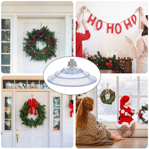Heavy Duty Suction Cups With M8 Screws 4 Pack seriously tough grip used to hold decorative items on smooth surfaces.