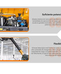 Kickass Workhorse Heavy Duty Telehandler Forklift With Long Telescopic Boom Designed For Rugged Job Site Material Handling And Rough Terrain Loading Tasks engine and telescopic boom details