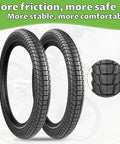 2 Pack 20 Inch Bike Tires Set With 20x2.1 And 20x2.0 Inner Tube Options, Foldable Replacement Tires For 20 Inch Bicycles