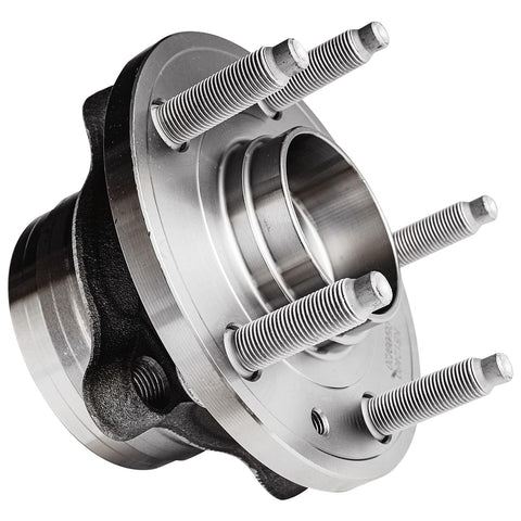Front view of Front Wheel Bearing Hubs Kit For Ford Explorer And Police Interceptor Utility 2011 To 2019 Includes 2 Wheel Hub Bearings Assembly
