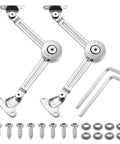Heavy Duty Gas Struts Lid Support Hinge 200N Adjustable Damper For Soft Close Lids Pneumatic Lid Stay For Cabinets Closets And Wardrobes 2 Pack With Screws And Wrench Uxcell