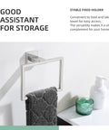 Simple Hand Towel Holder In Brushed Nickel Made From SUS 304 Stainless Steel Square Bathroom Towel Ring For Wall Mount 7.09 Inches