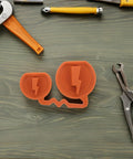 Universal EV Charging Port Cover Silicone Protector Waterproof Rain Shield For Electric Vehicles with orange rubber cap design.