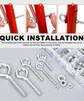 116 Piece Eye Bolt And Nut Set Kit For M5 M6 M8 M10 Zinc Plated Carbon Steel Eye Bolts Screws And Hex Nuts In Durable Plastic Storage Box For Home Workshop Or Garage Projects DIY Ready, quick install