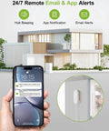 Fridge And Freezer Temperature Monitor With Flat Probe And App Alerts BLE Addon For Your Smart Hub System, phone alert display