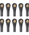 M3xL27mm 2.5mm Center Hole RC Plastic Ball Joint Rod Ends Link Set Pack Of 10 Black For Crawler Steering Linkage Upgrades And Replacement Parts Durable High Strength Plastic Construction For Tough Off Road RC Crawlers And Precise Steering Response. black plastic rod ends set of 10