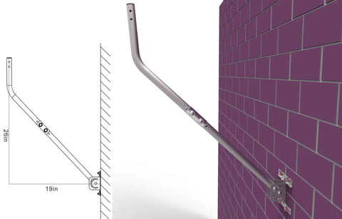 Adjustable Antenna Mounting Pole For Outdoor Use Universal J Pipe Mount For Antennas And Weather Stations Weatherproof And Easy Install