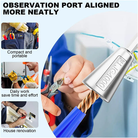 Pro Grade Drill Wire Twister Tool With 6MM Hex Shank in action for fast wire nut twisting and cable stripping